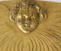 Nyomat. Madonna gyermekkel. papír, nyomat, 97x70 cm, díszes, szecessziós, kézzel faragott képkeret, ...