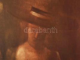 Vinczellér Imre (1953-): Koncert előtt. Olaj, vászon, jjl.: Vinczellér Imre 92. 80x100 cm, keretezet...