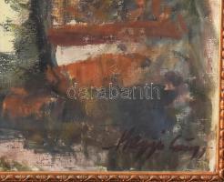 Hegyi György (1922-2001): Pataki cigánysor. Olaj, vászon, jjl.: Hegyi György. 60x80 cm, keretezett, ...