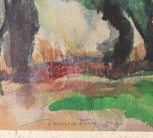 Novotny Emil Róbert (1898-1975): Táj. Akvarell, papír, jelzés nélkül. 31,5x44 cm,