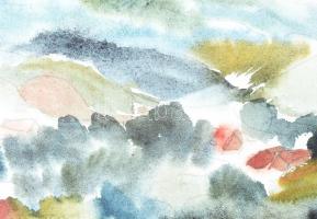 Balatoni tájkép nyomat. Papír, nyomat, 60x80 cm,