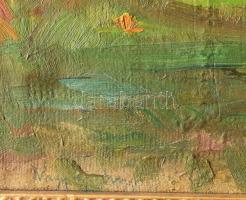 Nagy Gyula (1922-1966): Tájkép fákkal. Olaj, vászon, jbl.: Nagy Gyula. 55,5x70 cm, keretezett, jó ál...