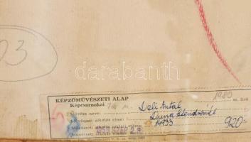 Deli Antal (1886-1960): Duna Szentendrénél. Pasztell, papír, jbl.: Deli Antal; hátoldalán Képcsarnok...