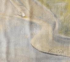 Kristófi János (1925-): Utcarészlet. Olaj, vászon, jjl.: Kristófi. 36x49 cm, keretezett, jó állapotú