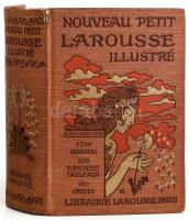 Nouveau Petit Larousse illustré. Dictionnaire Encyclopédique. Publié sous la direction de Claude Augé. Paris, 1927., Librairie Larousse. Gazdag képanyaggal illusztrált. Francia nyelven. Kiadói szecessziós, festett, illusztrált egészvászon-kötés, festett lapélekkel, kissé kopott borítóval, a gerincen kis szérüléssel.