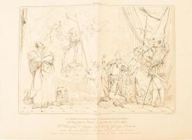 Tiziano Vecellio festménye után, G. Buttazon rajza és F. Zanetti metszése: La fede in gloria con S. Marco che la mira. Rézmetszet, papír. A lap középen hajtott, lapméret: 32,5x47 cm