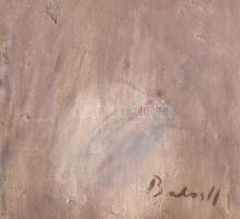 Balogh András (1919-1992): Iskolás leányok. Olaj, vászon, jjl.: Balogh; hátulján Képcsarnokos etiket...