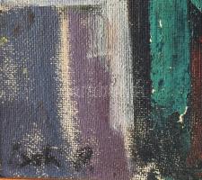 Dobi Piroska (1929-): Csendélet. Olaj, farost, jjl.: Dobi P. 62x75 cm, keretezett, jó állapotú