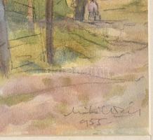 Miháltz Pál (1899-1988): Napraforgó. Akvarell, papír, jjl.: Miháltz Pál 955. 25x36 cm, keretezett, ü...