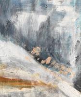 Olvashatatlan jelzéssel: Muflon. Olaj, farost, jjl.: olvashatatlan. 50x60 cm, keretezett, jó állapot...