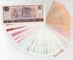 50db-os vegyes kínai bankjegy tétel T:UNC-XF
50pcs of mixed Chinese banknote lot C:UNC-XF