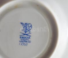 Kalocsa 9 darabos szett, tálkák, csészék. Jelzett, kopással, kis pattogzással