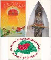 20 db MODERN propaganda képeslap: irredenta és 1956-os forradalom is + 1 irredenta matrica