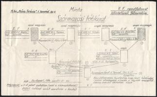 1940 A M. Kir. "Mária Terézia" 1. honvéd gyalogezred I. zászlóalj parancsnokságának értesí...