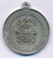 1876. "III. Magyar Országos Tűzoltó Közgyűlés / 1876. augusztus 25-29, Arad" fém emlékérem...