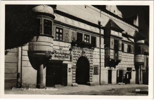 Kismarton Eisenstadt; Rathaus, Anton Dreher Bierdepot / városháza, Anton Dreher sörcsarnok, üzlet / town hall, beer hall, shop. Franz Mörtl photo