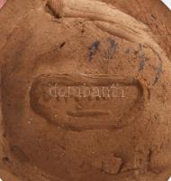 Kerámia legény. Jelzett, kopással, m: 12 cm