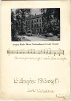 Budapest XVI. Cinkota, Magyar Királyi Állami Tanítónőképző Intézet. 1943. májusi ballagás, hátoldalon aláírások (EK)