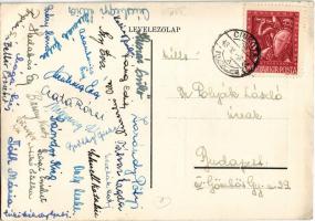 Budapest XVI. Cinkota, Magyar Királyi Állami Tanítónőképző Intézet. 1943. májusi ballagás, hátoldalo...