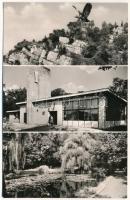 Tatabánya - 8 db MODERN képeslap: gyógyszertár, Szociális Otthon, Turul emlékmű, Halászkert, új lakó...