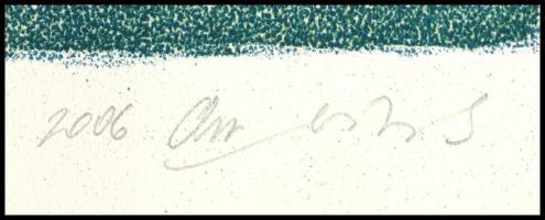 Orr András (-): Négyzet I., 2006. Litográfa, papír, jelzett, III/XII számozással. 20x20 cm