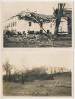 Cyclone du 12. Juin 1926. La Chaux-de-Fonds, Chaux-DAbel / Tornádó után, 20 km hosszon és 200-1000 méter szélességben mindent letarolt / ruins after the tornado - 2 db régi képeslap / 2 pre-1945 postcards