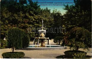 1914 Brassó, Kronstadt, Brasov; Liget, szökőkút / park, fountain (EK)