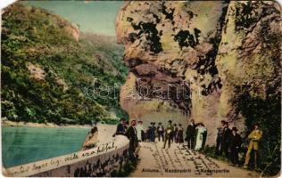 1913 Orsova, Alduna, Kazán-szoros / Kasanpartie / Cazane / gorge, road (EM)