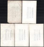 Gyökér László (1940-1984): Fotósorozat, hölgy Ljubityel 2 fényképezőgéppel, 5 db fotó, jelzettek a h...