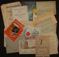 cca 1930 Orvosi és gyógyszerész tétel: 23 darab gyógyszerreklám, nyomtatvány / 23 medicine-commercial