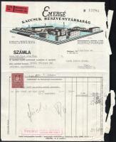 1933 Emergé Kaucsuk R.T. fejléces számla