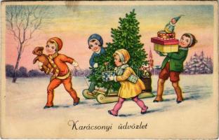 1940 Karácsonyi üdvözlet / Christmas greeting. Eokat 1550. (fl)