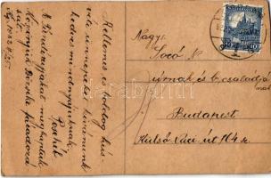 1932 Húsvéti üdvözlet, kicsibe. Kézzel festett / Hand-painted Easter greeting (EK)