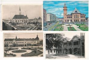 56 db régi és modern város képeslap vegyesen, Erdély és Románia / 56 pre-1945 and modern town-view postcards mixed, Transylvania and Romania