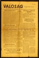 1956 A Valóság című napilap november 2.-i száma a forradalom híreivel