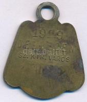 1929. "Debrecen Sz. Kir. Város" sárgaréz ebadójegy / kutyabárca T:VF