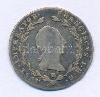 1820B 5kr Ag "I. Ferenc" T:F patina Hungary 1820B 5 Kreuzer Ag "Franz I" C:F patina Unger III.: 1388., Huszár: 1994.