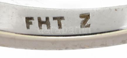 14K fehérarany (Au) gyűrű, jelzett, br 1,9 g m: 54