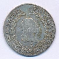 1809G 20kr Ag "I. Ferenc" Nagybánya T:F patina Hungary 1809G 20 Kreuzer Ag "Franz I" Baia Mare C:F patina Huszár: 1969., Unger III.: 1376.c, Adamo C30