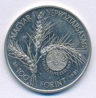 1981. 100Ft Ni "FAO I. - Világélelmezési nap" T:AU (eredetileg PP) 
Adamo EM66