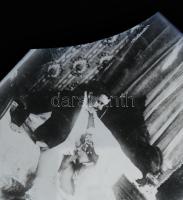 Erotikus üvegnegatívok, 4 db, egy sérült, 12x9 cm