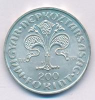 1978. 200Ft Ag "Első magyar aranyforint" kapszulában T:BU patina 
Adamo EM56