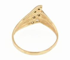 14K arany (Au) gyűrű, jelzett 1,7 g, m: 57