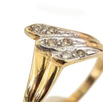 14K arany (Au) gyűrű, jelzett 1,7 g, m: 57