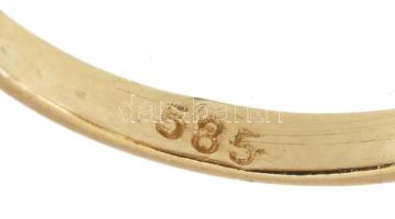 14K arany (Au) gyűrű, jelzett 1,7 g, m: 57