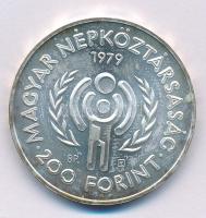 1979. 200Ft Ag "Nemzetközi gyermekév" T:BU patina 
Adamo EM57