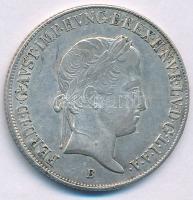 1847B 20kr Ag "V. Ferdinánd" T:XF patina, juszt. Hungary 1847B 20 Kreuzer Ag "Ferdinand V" C:XF patina, adjustment Unger III.:1419., Huszár:2081