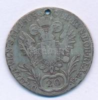 1805G 20kr Ag "I. Ferenc" Nagybánya T:F patina, lyuk Hungary 1805G 20 Kreuzer Ag "Fra...