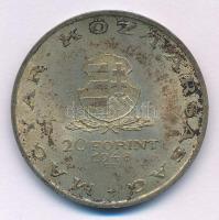 1948. 20Ft Ag "Táncsics" T:AU patina Adamo EM3