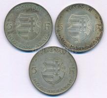 1947. 5Ft Ag "Kossuth" (3x) T:AU-VF patina Adamo F8.1